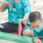 Inflatable Pool Toys - Kids Playing the Floating Toys on the Inflatable Pool