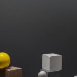 Game Ideas - Yellow Ball on White and Gray Blocks