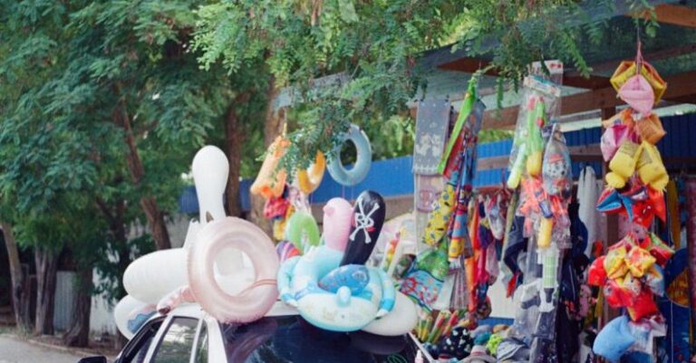 Inflatable Toys - Market Stall with Inflatable Toys