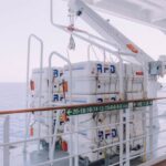 Safety Features - A large container on the deck of a ship