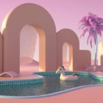 Automated Pool Lighting - Swimming Pool With Green Palm Trees