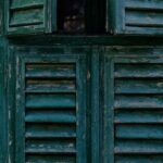 Wear And Tear - A Wooden Louver Window Open Hatch