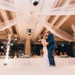 Wedding Reception - Low Angle Photography of Bride and Groom Dancing