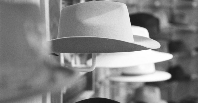 Wide-Brimmed Hats - Hats on Stands in a Store
